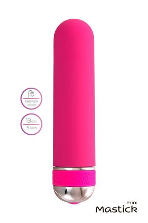 Розовый нереалистичный мини-вибратор Mastick Mini - 13 см.